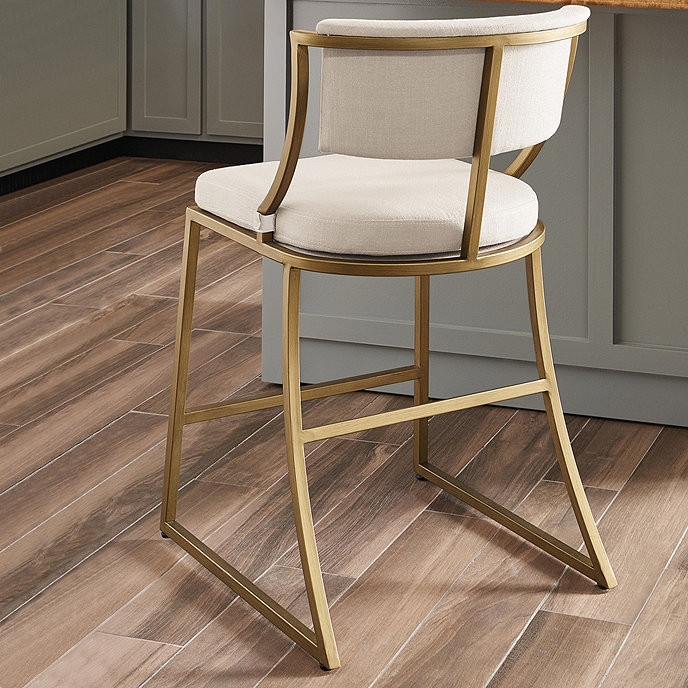 Allister Stools with Sandberg Parchment | Ballard Designs, Inc.