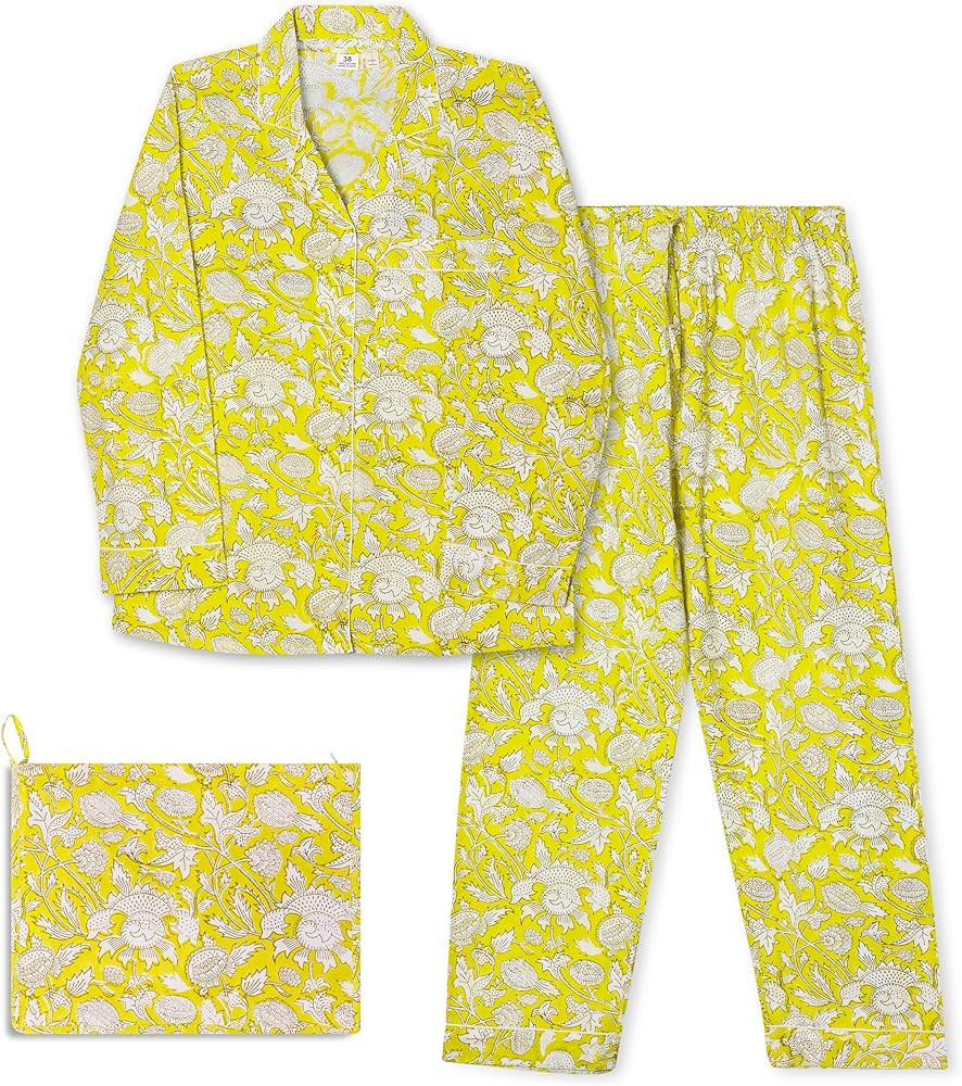 Huar Cotton Pajamas for Women Set - Luxurious Womens Pajama Sets - Comfortable PJ Sets, Breathabl... | Amazon (US)