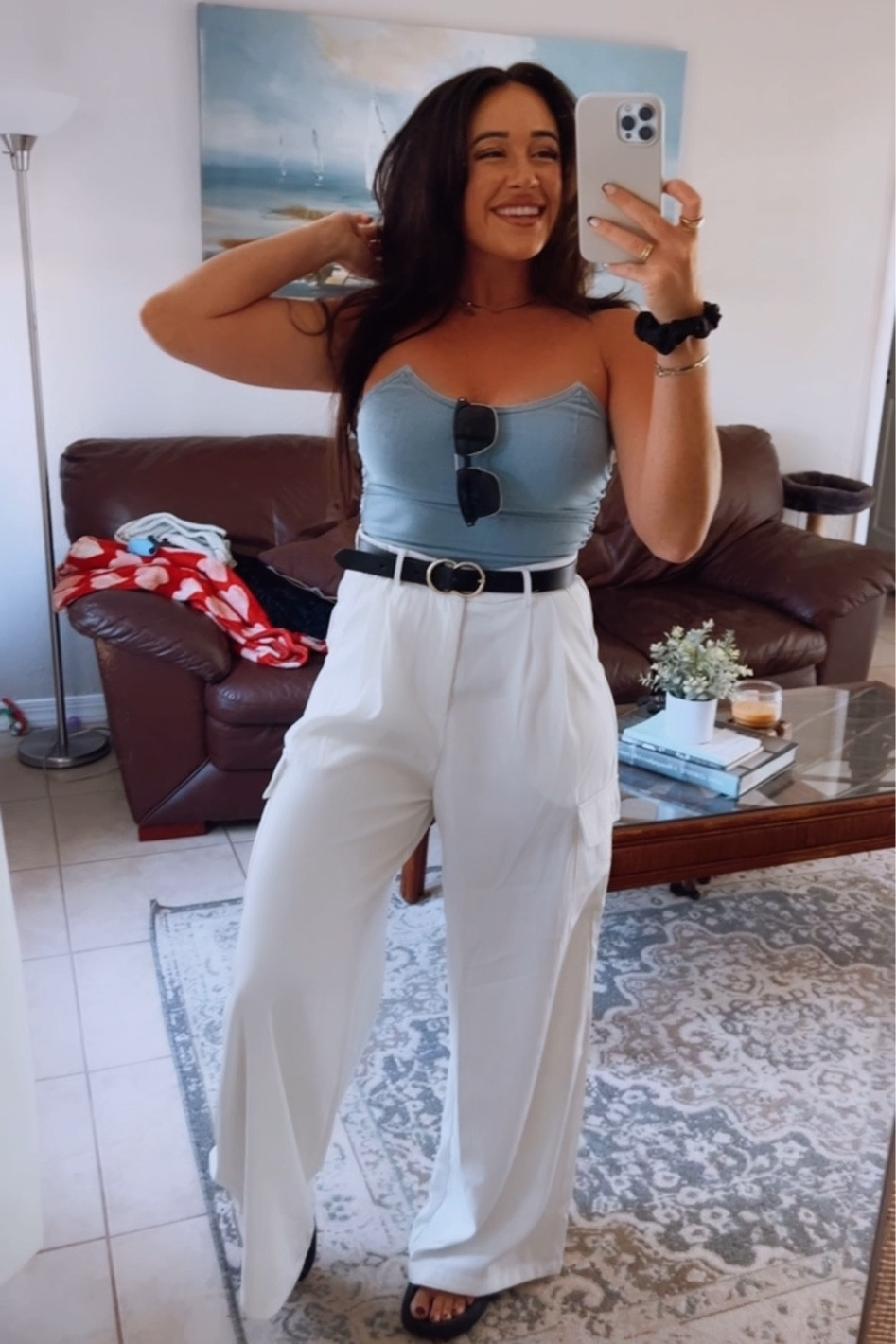 Spring ❤️ denim top and loose dressy white pants 

#LTKsalealert #LTKstyletip #LTKSeasonal