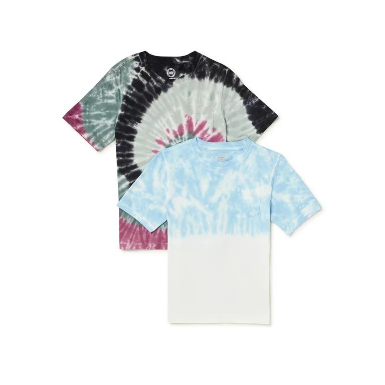 Wonder Nation Boys' Tie-Dye T-Shirt, 2-Pack, Sizes 4-18 & Husky | Walmart (US)