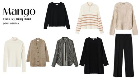 fall clothing haul from Mango. lots of oversized sweaters, and cozy tops!