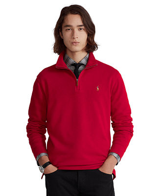 Men's Estate-Rib Cotton Quarter-Zip Pullover | Macys (US)