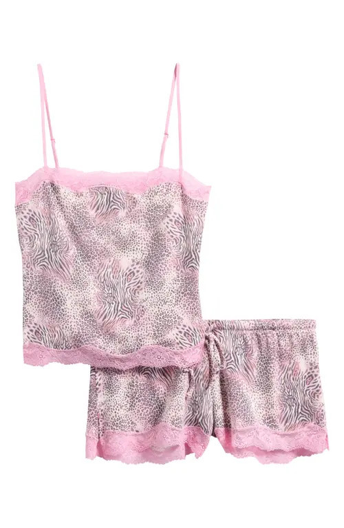 SKIMS Soft Modal Blend Pajamas in Bloom Mini Multi Animal at Nordstrom, Size X-Large | Nordstrom