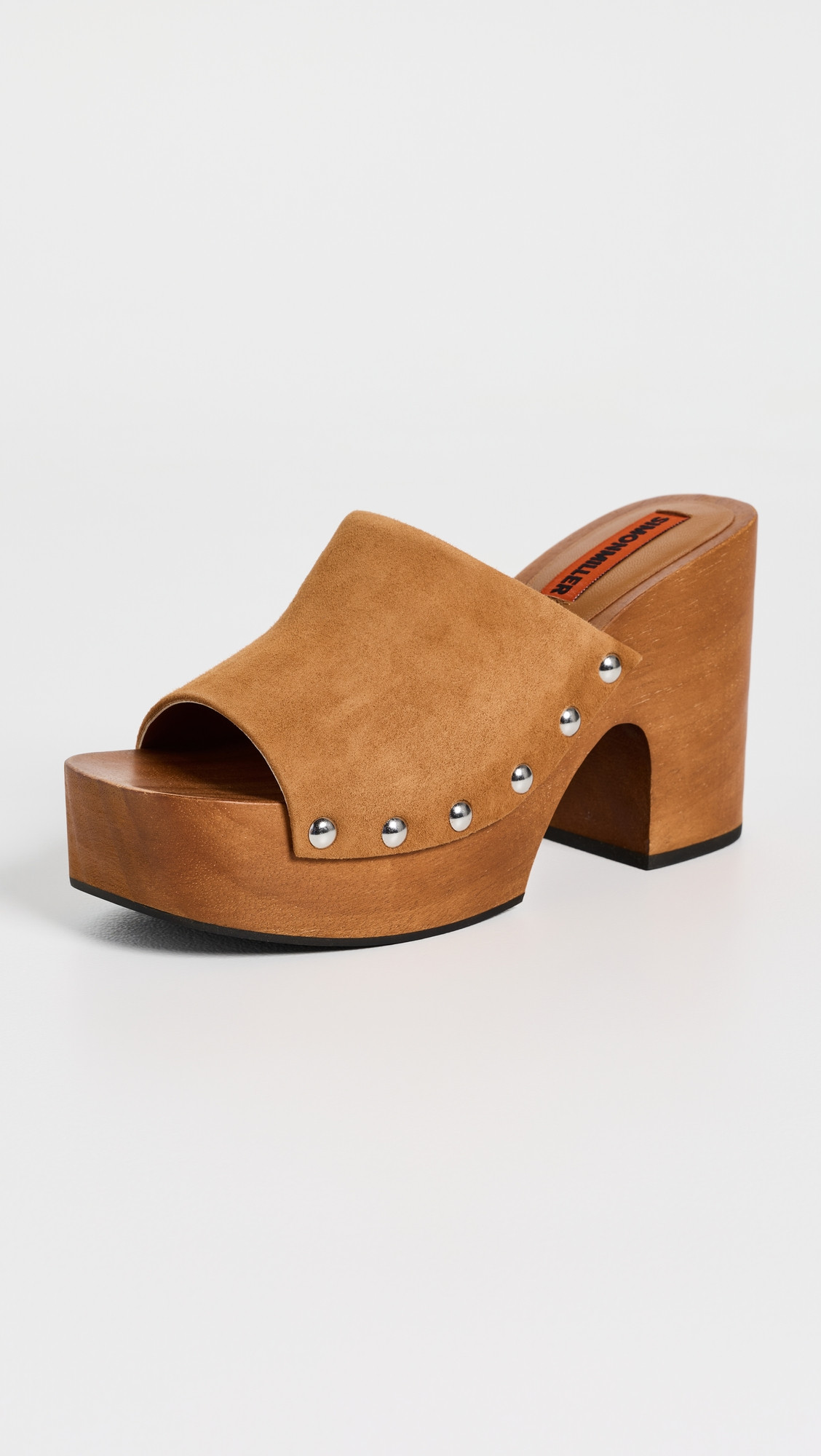 SIMONMILLER Suede Sol Wood Sandals Tobacco 35 | Shopbop