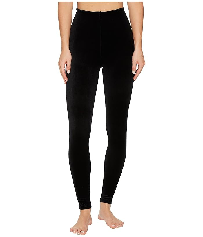 Commando Perfect Control Velvet Leggings SLG05 (Black) Women's Underwear | Zappos