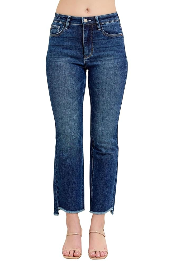 Judy Blue High Waist Dark Wash Kick Flare | Amazon (US)