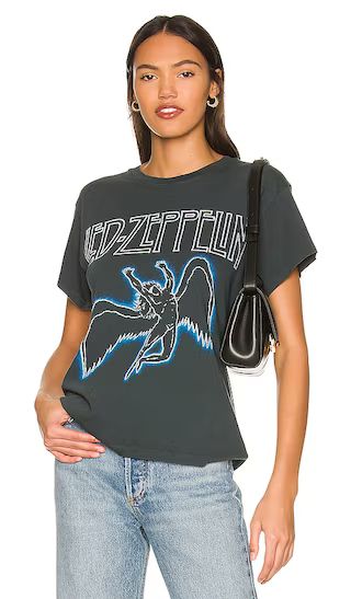 Led Zeppelin 1984 Tour Tee in Vintage Black | Revolve Clothing (Global)