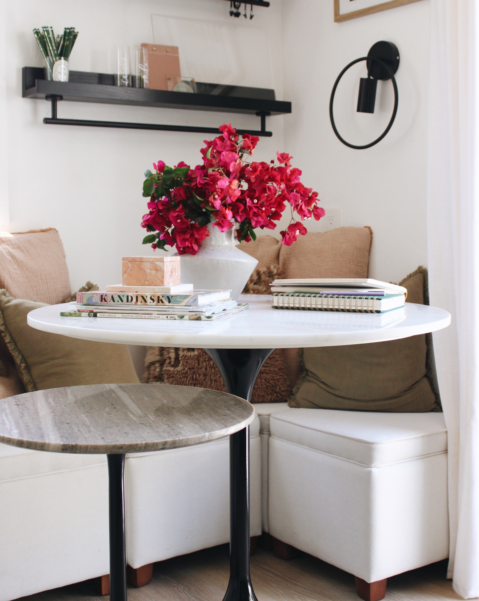 How I created my storage ottoman seating nook