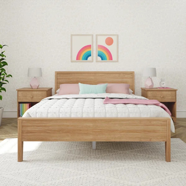 Aileana Solid Wood Panel Bed | Wayfair North America