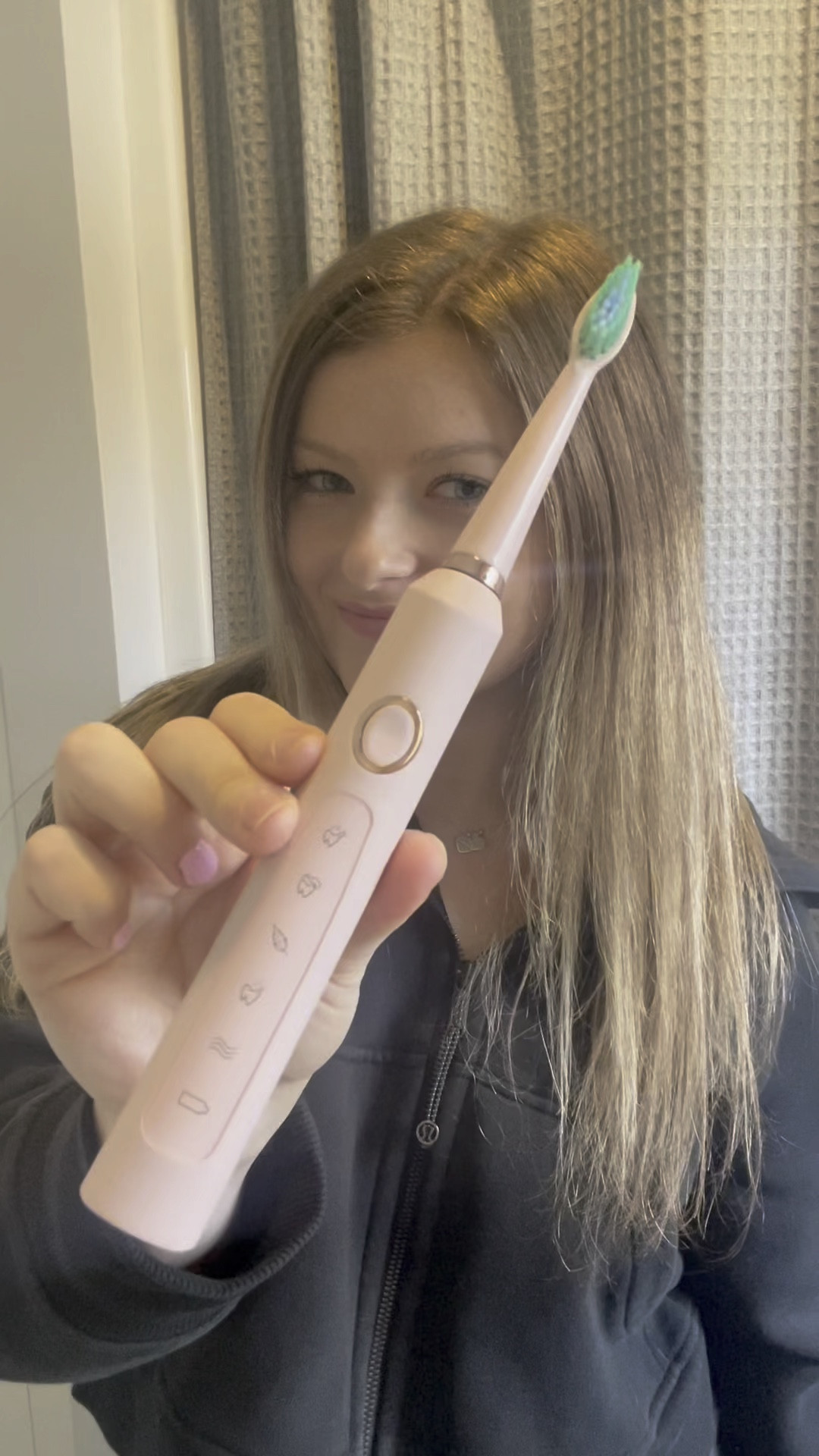 Teeth whitening toothbrush!! I have very sensitive teeth and whitening strips hurt so bad. Glad this toothbrush wont hurt my sensitive teeth! 

#LTKVideo #LTKbeauty #LTKGiftGuide