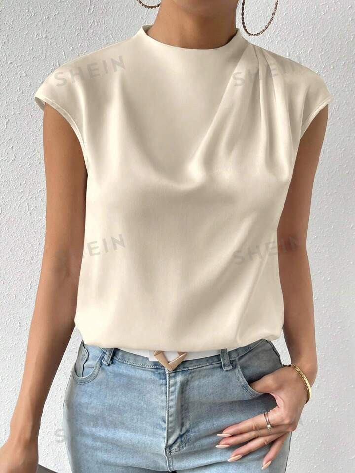 SHEIN Privé Solid Batwing Sleeve Blouse | SHEIN USA | SHEIN