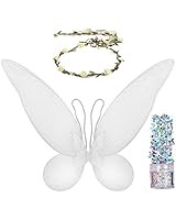 FUNCREDIBLE Fairy Costume Accessories Set | Fairy Wings, Fairy Wand with Fairy Glitter | White To... | Amazon (US)