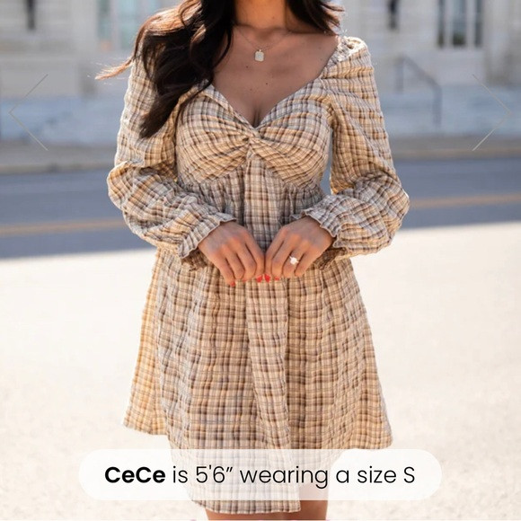 Pink Lily NICE TRY SWEETHEART NECKLINE PLAID DRESS | Poshmark