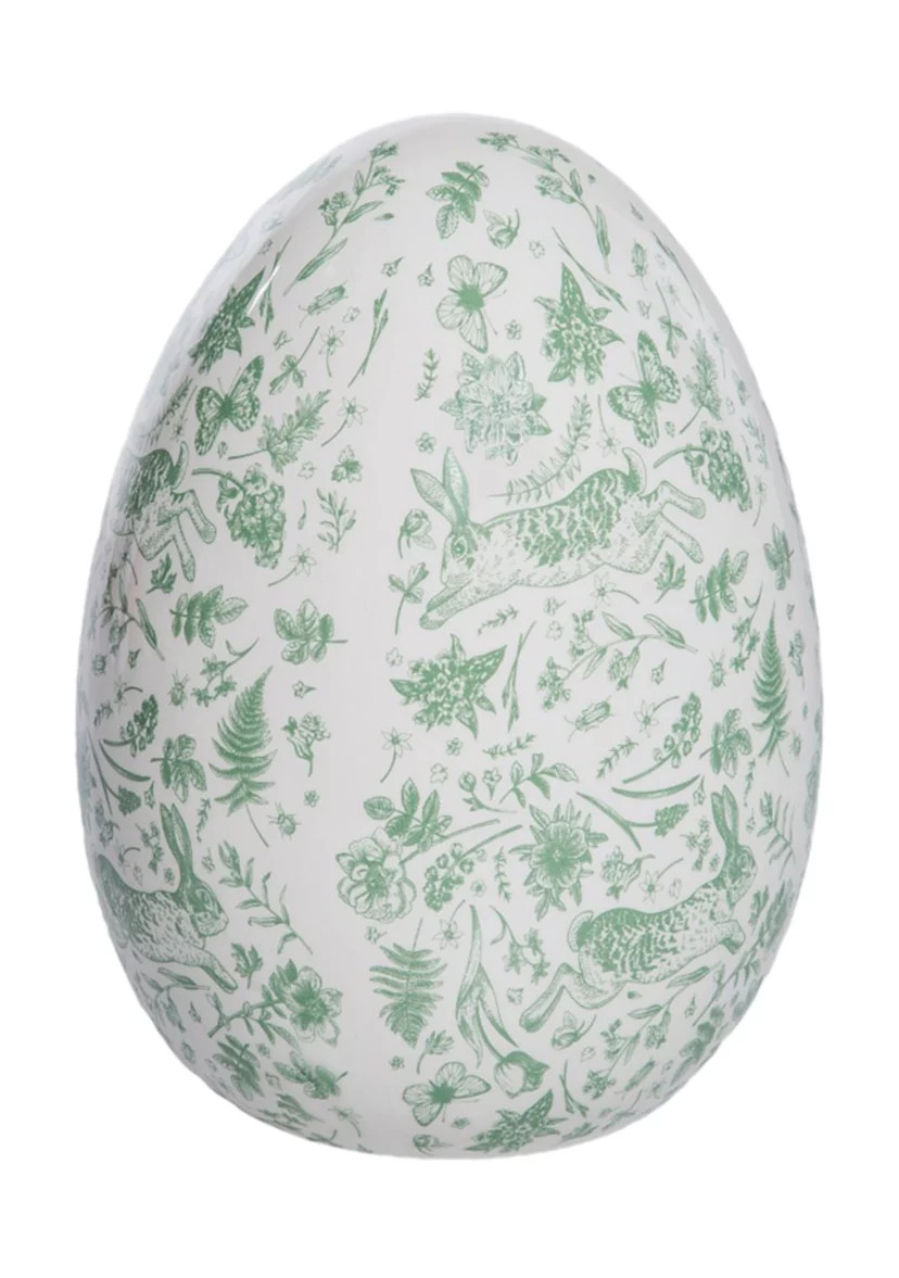 Rustic Floral Ceramic Egg | Belk