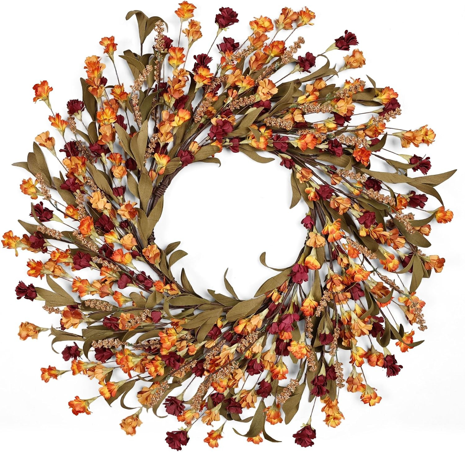 24in Fall Wreaths for Front Door Handcrafted Paper Flower Wreath | Amazon (US)