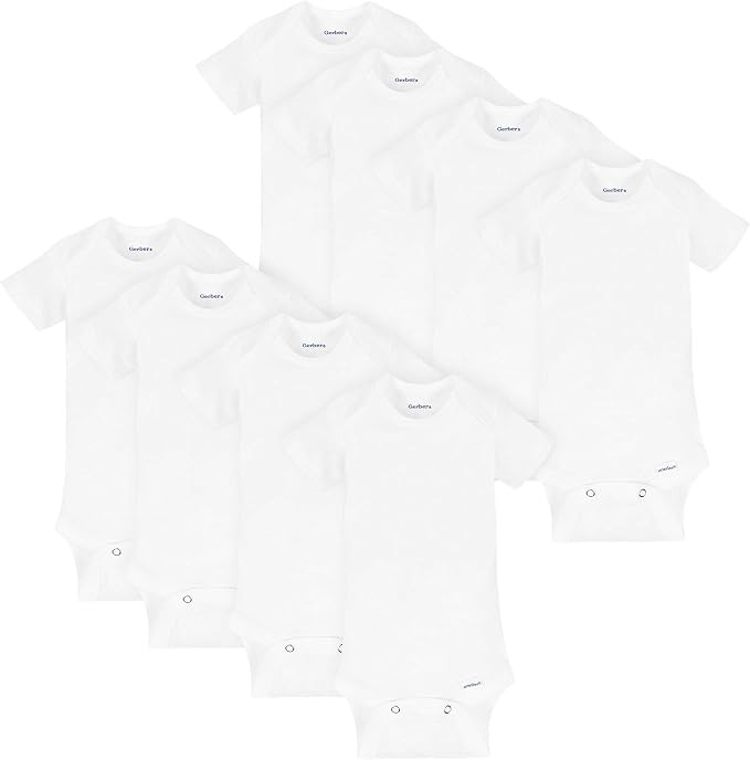 Gerber Baby Boys & Girls 8-Pack Short Sleeve Onesies Bodysuits | Amazon (US)
