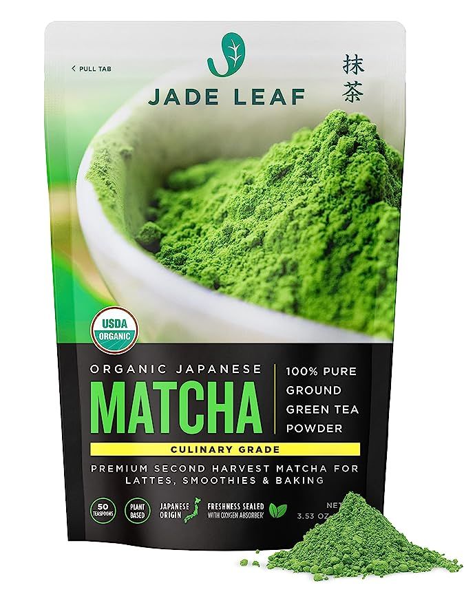Jade Leaf Organic Matcha Green Tea Powder - Authentic Japanese Origin - Premium Second Harvest Cu... | Amazon (US)