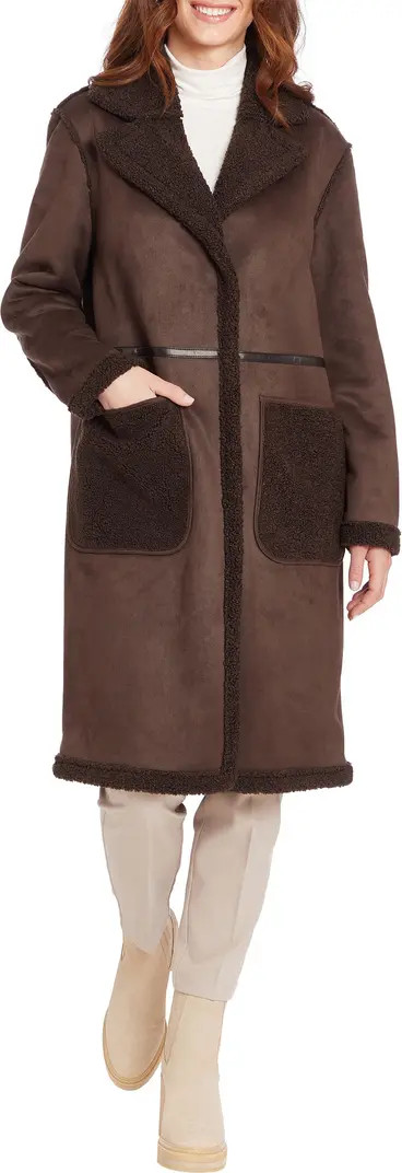 Frye Water Resistant Faux Shearling & Faux Leather Coat | Nordstromrack | Nordstrom Rack
