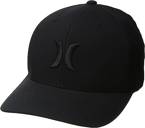Hurley Men's One and Only Flexfit Hat, Black, Large/X-Large | Amazon (US)