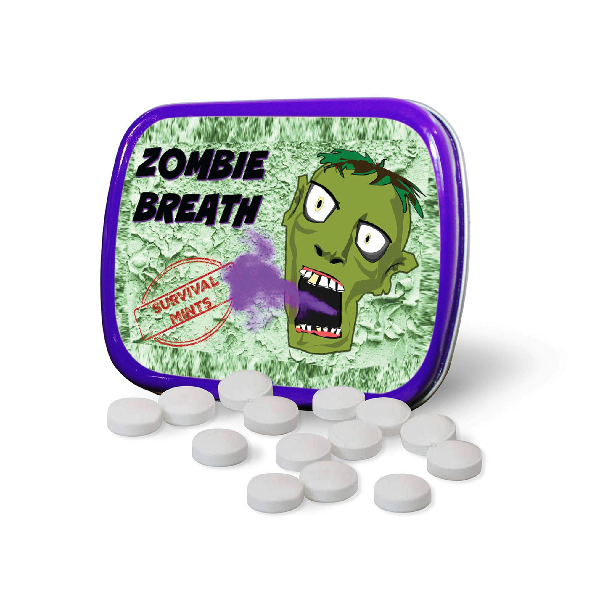 Zombie Breath Survival Mints - Zombie survival design mint tin - Novelty candy for boys - Winterg... | Amazon (US)