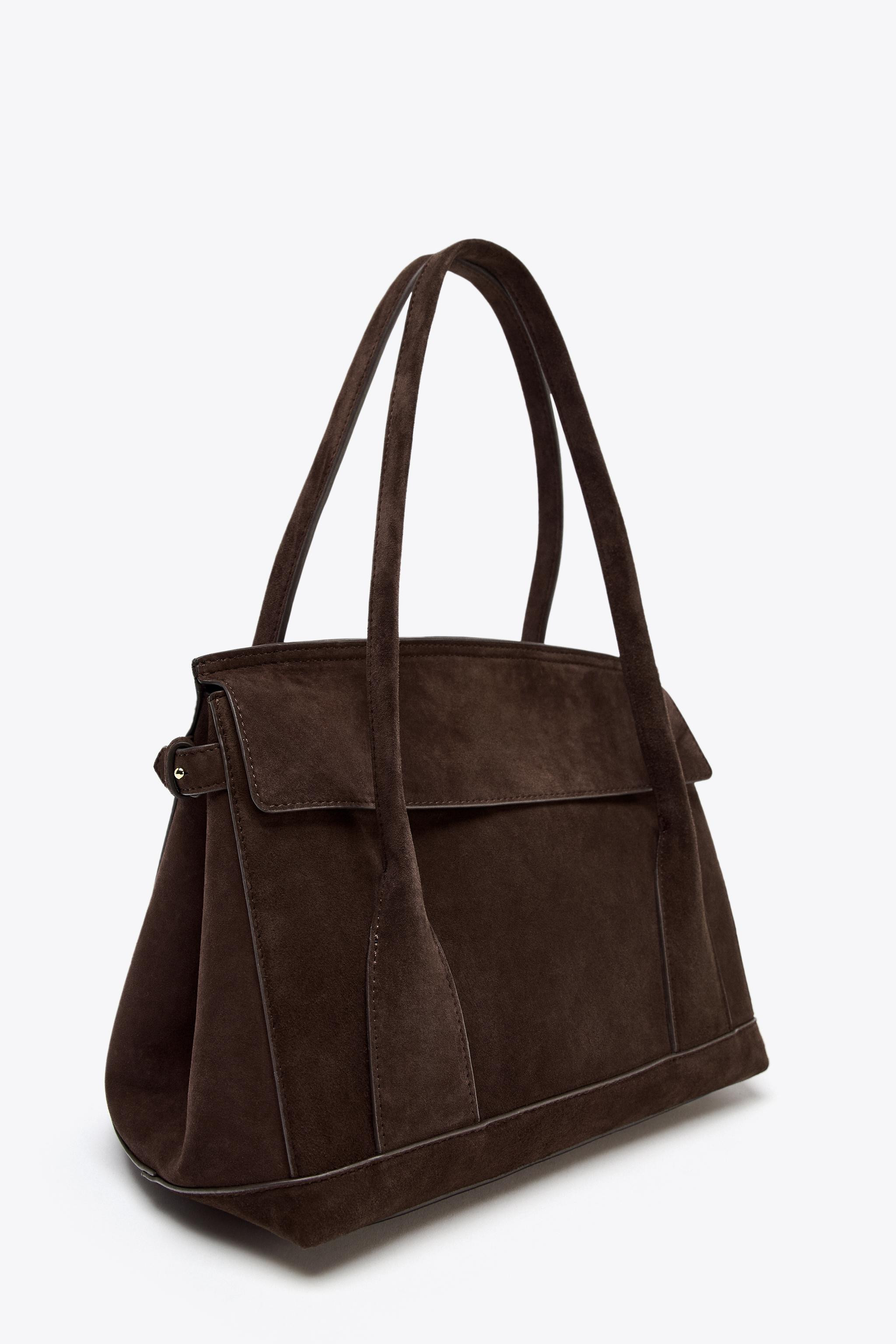 LEATHER CITY BAG | Zara US