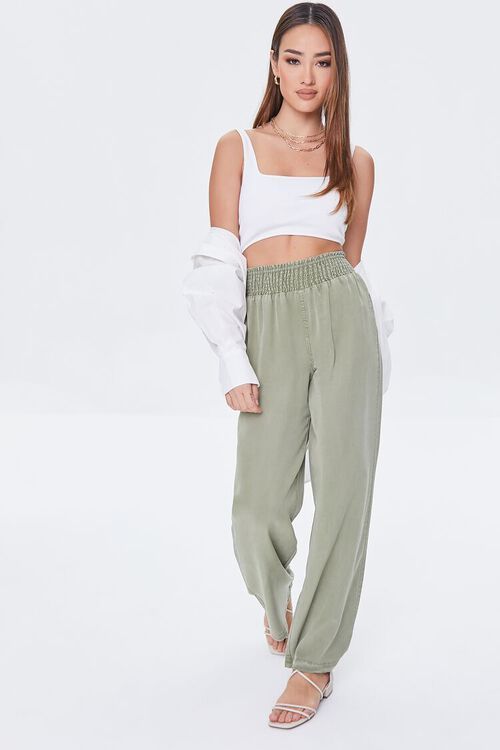 Smocked Chambray Pants | Forever 21 | Forever 21 (US)