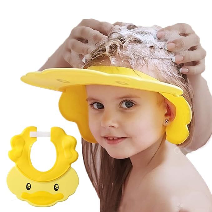Baby Shower Cap Adjustable Silicone Shampoo Bath Cap Visor Cap Protect Eye Ear for Infants Toddle... | Amazon (US)