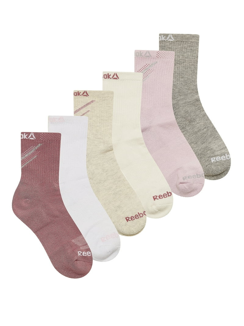 Reebok Tech Comfort Targeted Cushion Midcrew Socks, 6-Pack - Walmart.com | Walmart (US)