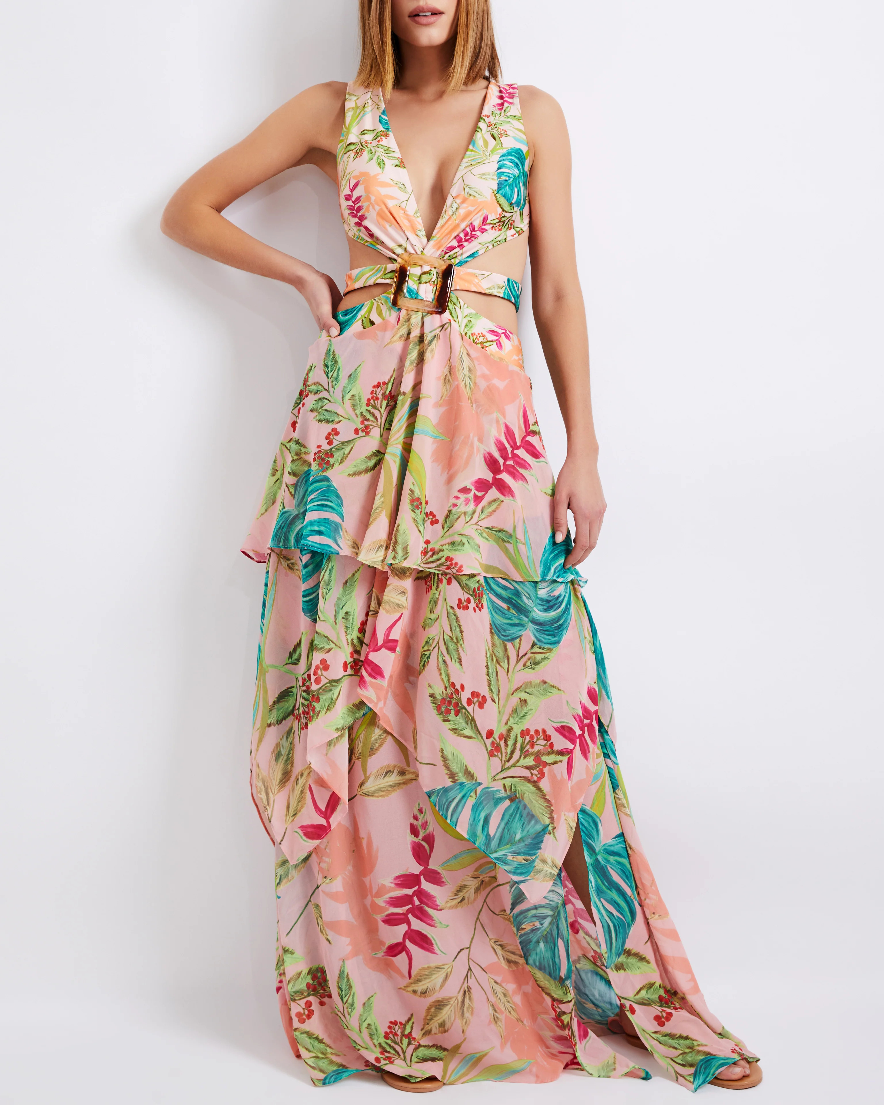 TROPICALIA CUT-OUT BEACH DRESS (FINAL SALE) | PatBO