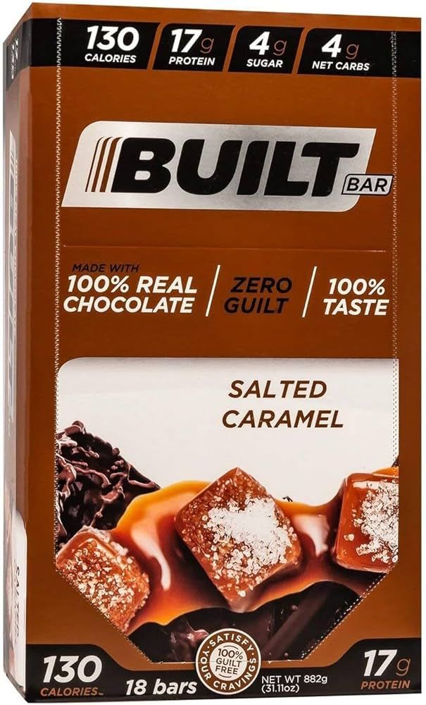 Built Energy and Protein Bars Salted Caramel, 18x52g 18 count | Amazon (CA)