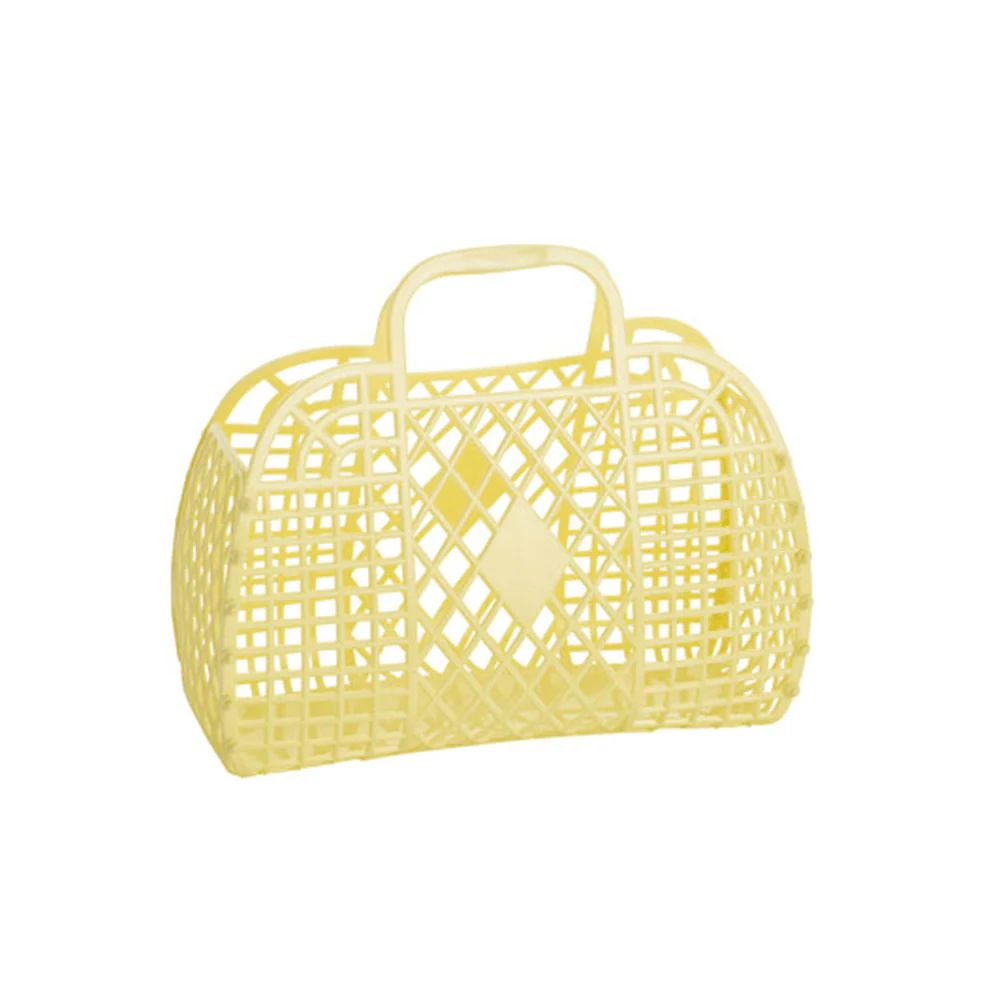 Retro Basket Jelly Bag, Yellow - 2 Sizes | Shop Sweet Lulu