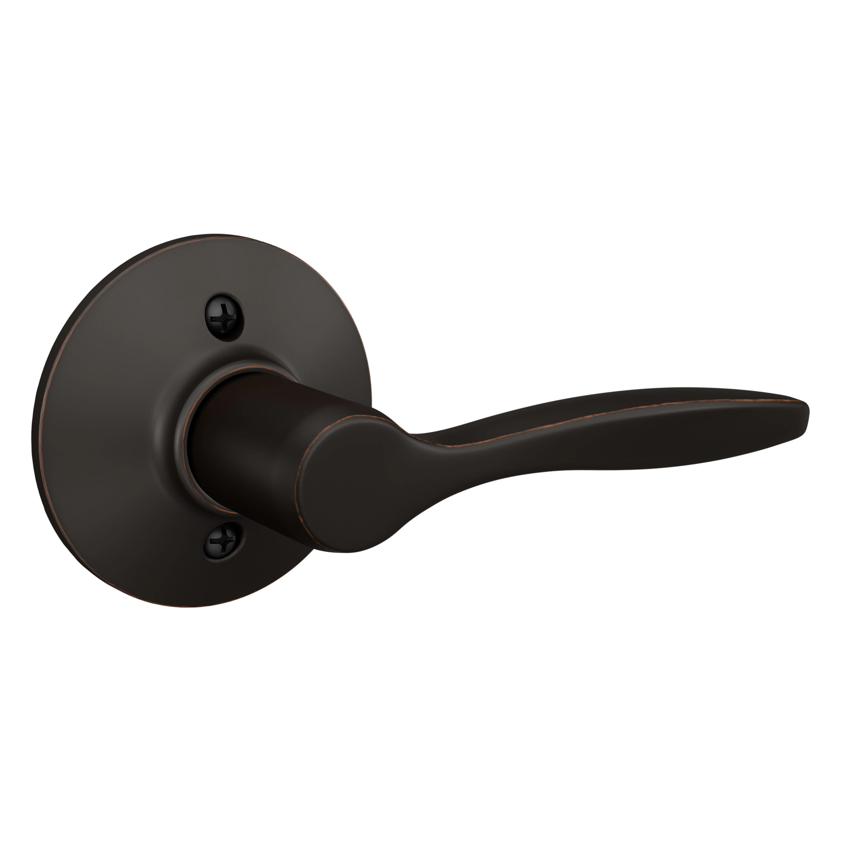 Schlage Delfayo Aged Bronze Interior or Hall/Closet Dummy Door Handle one_size | F170 DEL 716 RH | Lowe's