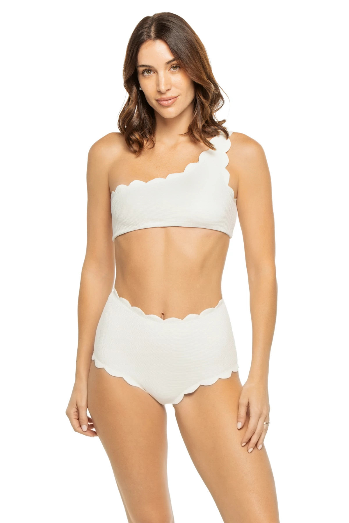 Santa Barbara Scallop Asymmetrical Bikini Top | Everything But Water
