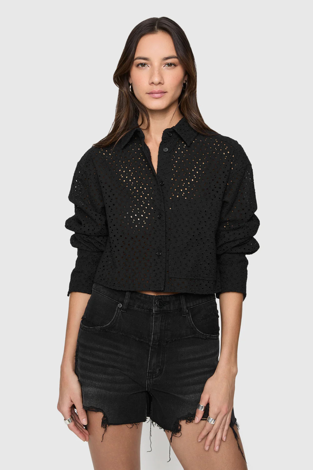 Juna Crop Eyelet Top | Rebecca Minkoff