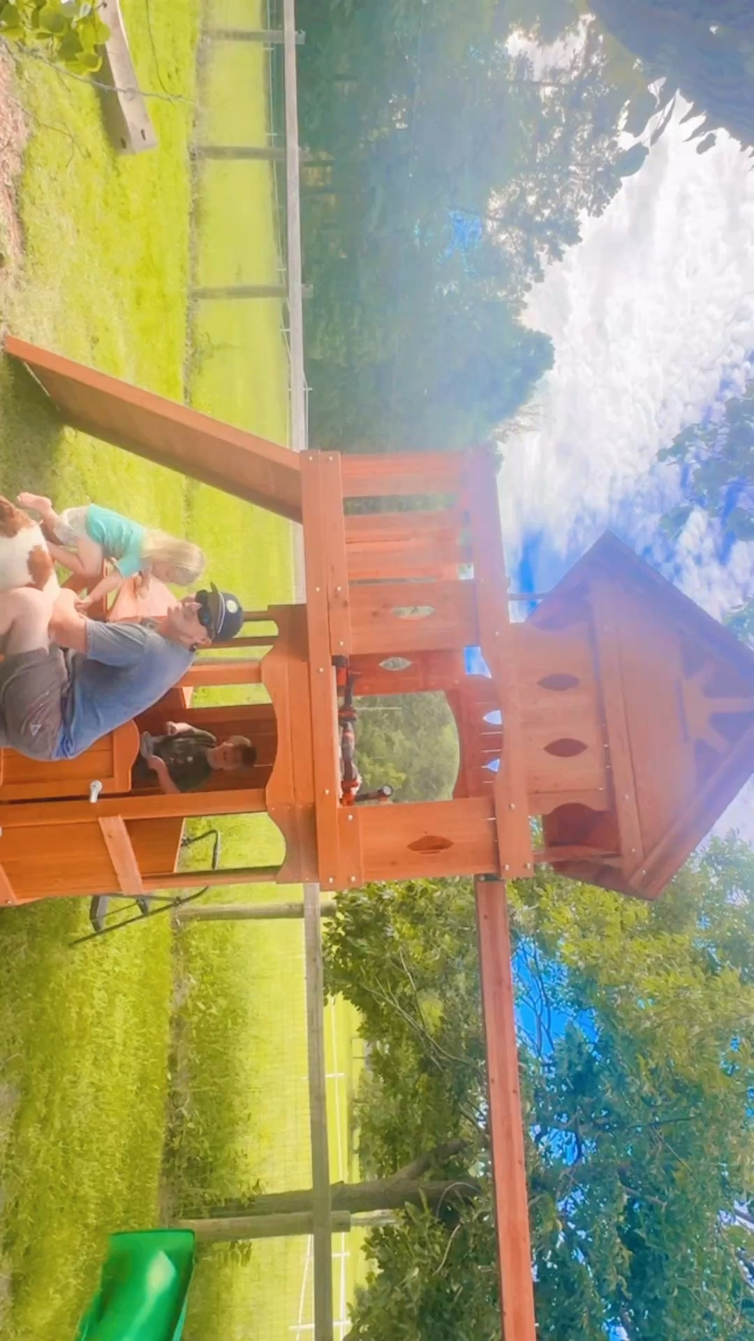The playhouse is just about done, y’all!!! 🤭🛠️🥰  Eek!!! Tomorrow will be a fun 🤩 day indeed….!! 🛝✨
