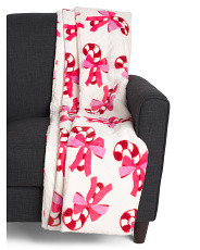 Faux Fur Candy Cane Throw | Marshalls