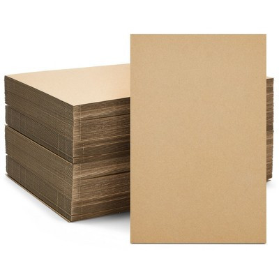 Juvale 50-Pack Large Corrugated Cardboard Sheets, 11x17 Flat Packaging Inserts for Mailers, Craft, Shipping, Packing, Mailing, 2mm Thick | Target
