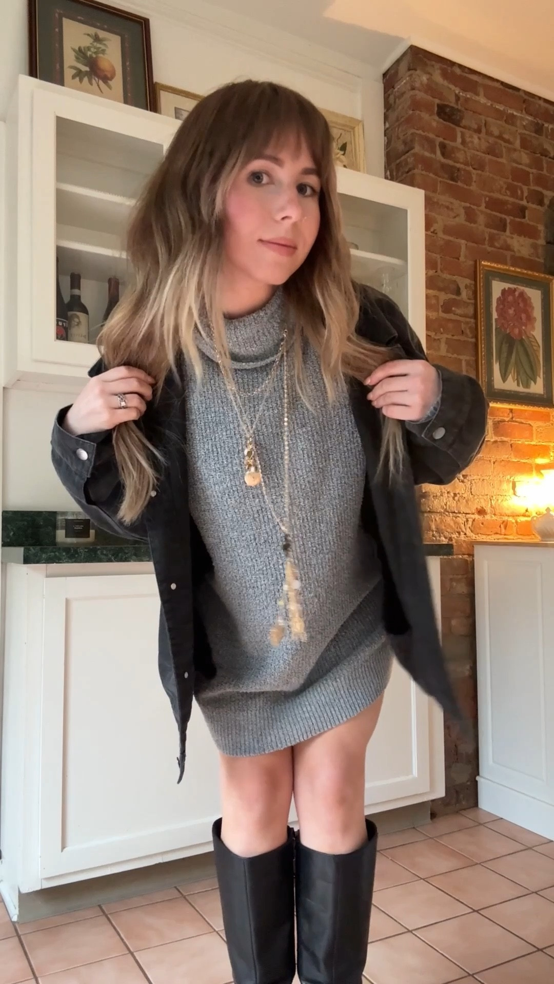 Date night outfit for fall 

#sweaterweather #turrtleneck #sweaterdress #fallfashion #tallboots #freepeople #oversizeddenim

#LTKPetite #LTKSeasonal #LTKFallSale