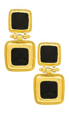 8 Other Reasons Art Deco Earrings in Black & Gold from Revolve.com | Revolve Clothing (Global)