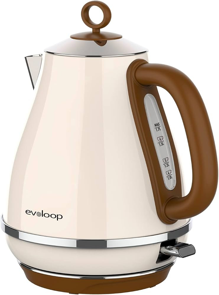 Evoloop 1.7L Electric Kettles, BPA Free Tea Kettle, Hot Water Boiler Heater, Stainless Steel Teap... | Amazon (US)