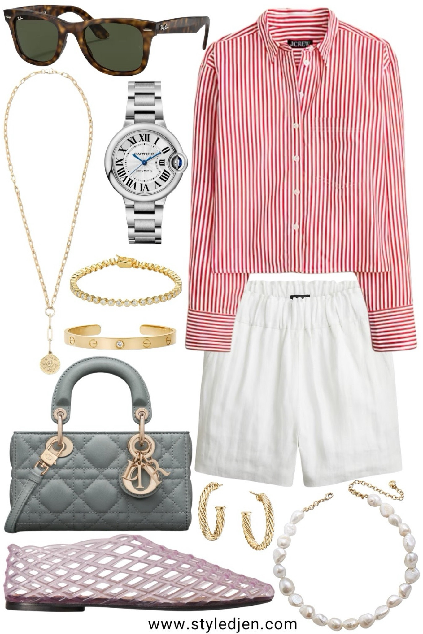 J crew red stripe button down (size 2) with white linen shorts (xs) and jelly flats (size up a 1/2 size)



#LTKStyleTip #LTKFindsUnder100 #LTKSeasonal
