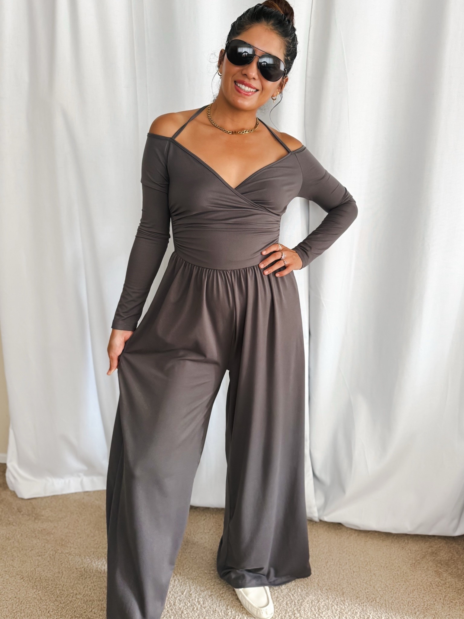 This long sleeve off-the-shoulder jumpsuit is a MUST 🤍 Chic enough to dress up, casual enough for everyday wear, and the wide-leg fit makes it so effortlessly flattering. One-and-done outfit!
Adidas 30% off code FRESH

off shoulder jumpsuit, long sleeve jumpsuit, wide leg jumpsuit, women’s jumpsuit, chic casual outfit, fall outfit, stylish mom outfit, effortless outfit, one piece outfit, date night outfit, elevated casual style, trendy women’s fashion, comfortable chic outfit

#LTKootd #LTKSeasonal #LTKActive