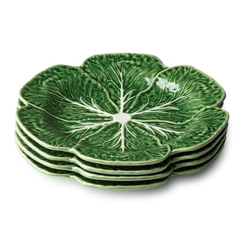 Le Jardin Cabbage 3D DINNER PLATES, SET OF FOUR -11" Sculpted Green Stoneware Leaf Plates – Sea... | Amazon (US)