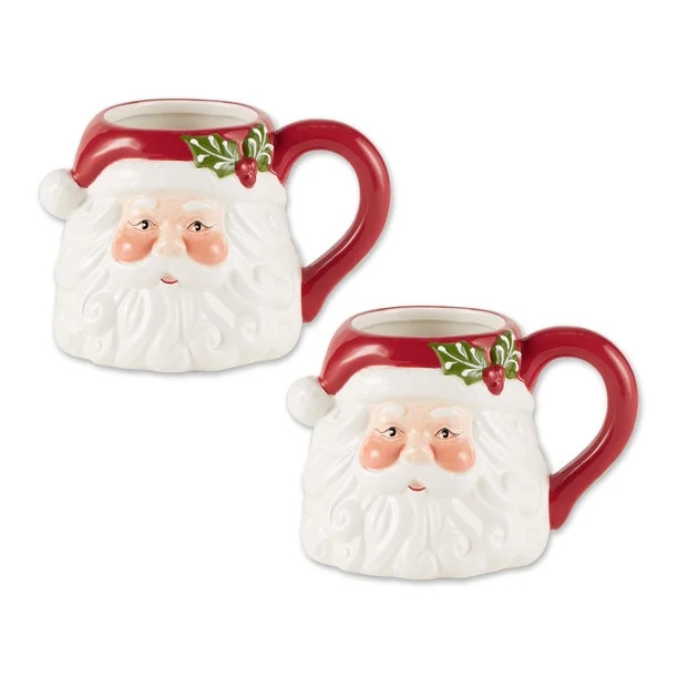 DII Santa Ceramic Mug Set/2 - Walmart.com | Walmart (US)