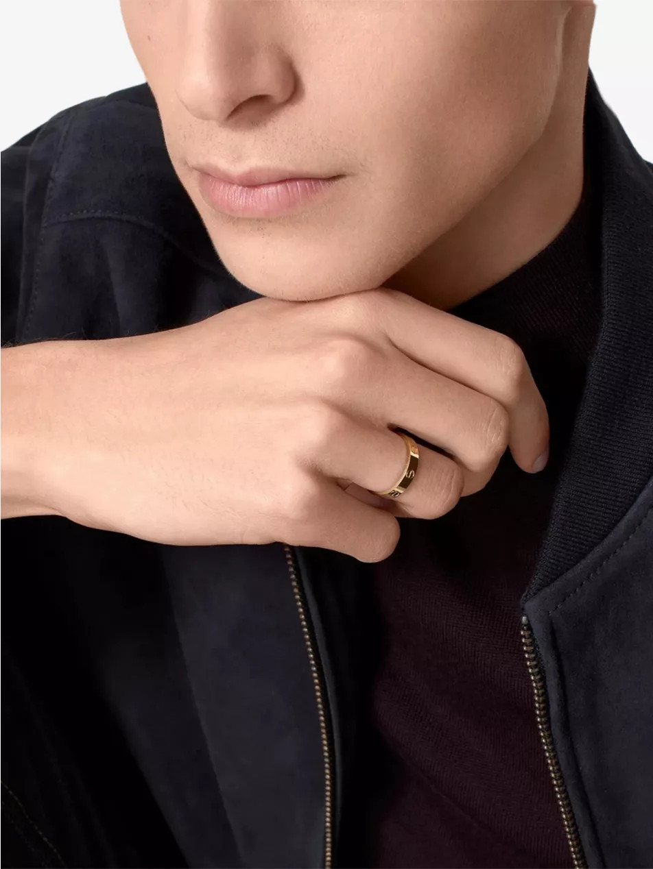 LOVE small 18ct yellow-gold wedding band | Selfridges