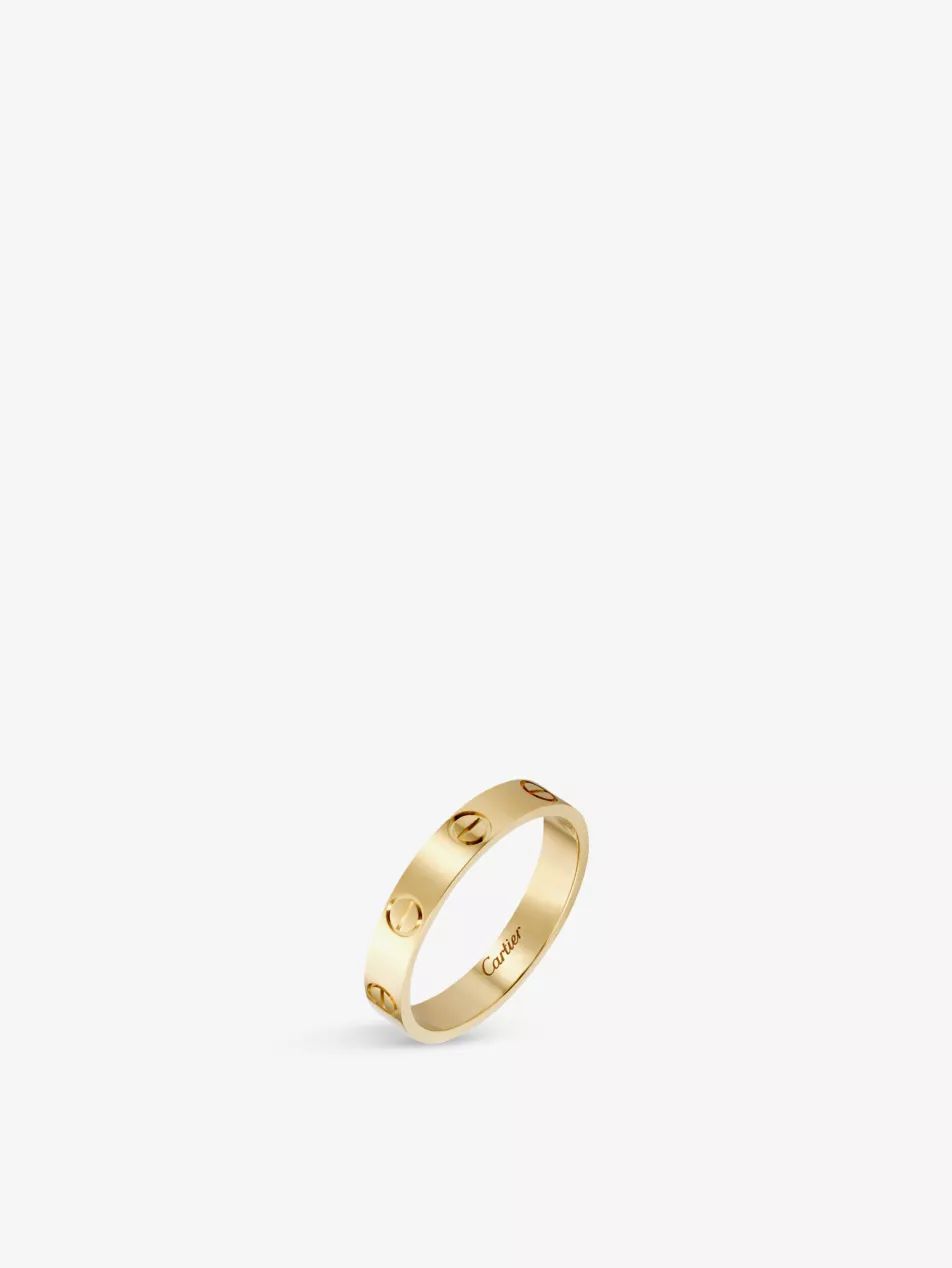 LOVE small 18ct yellow-gold wedding band | Selfridges