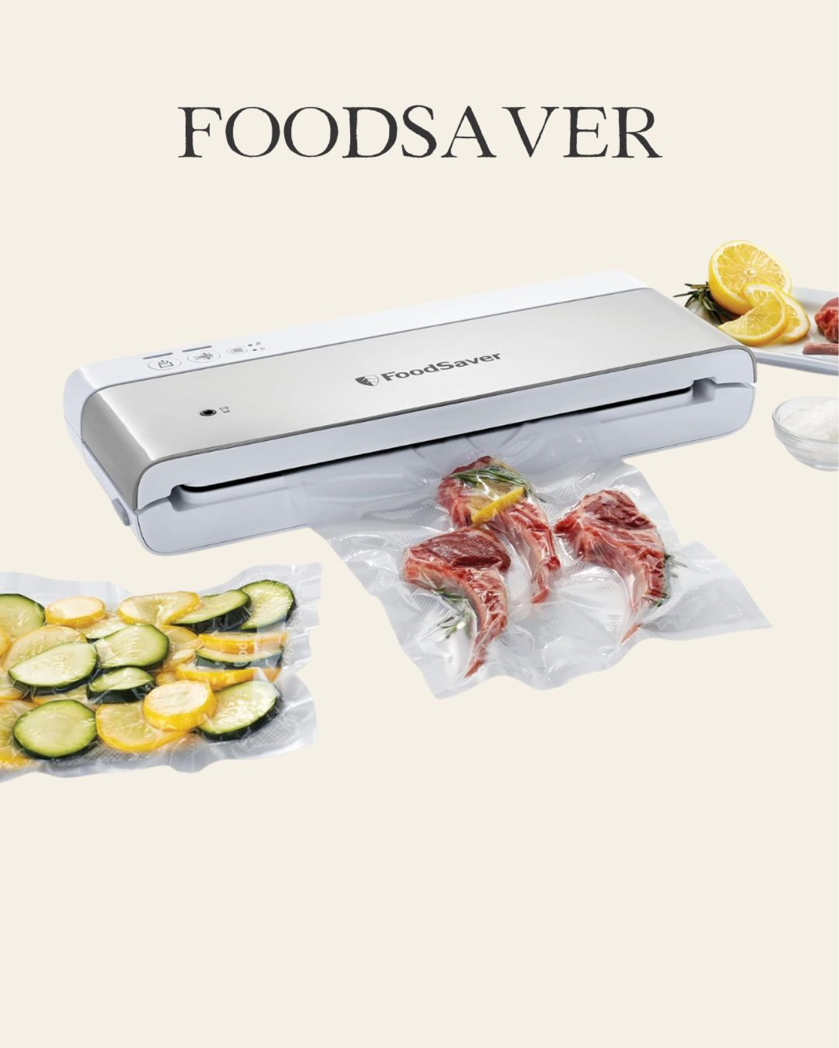 Foodsaver compact vacuum sealer machine and bags for airtight food storage and sous vide 

#LTKGiftGuide #LTKSeasonal #LTKCyberWeek