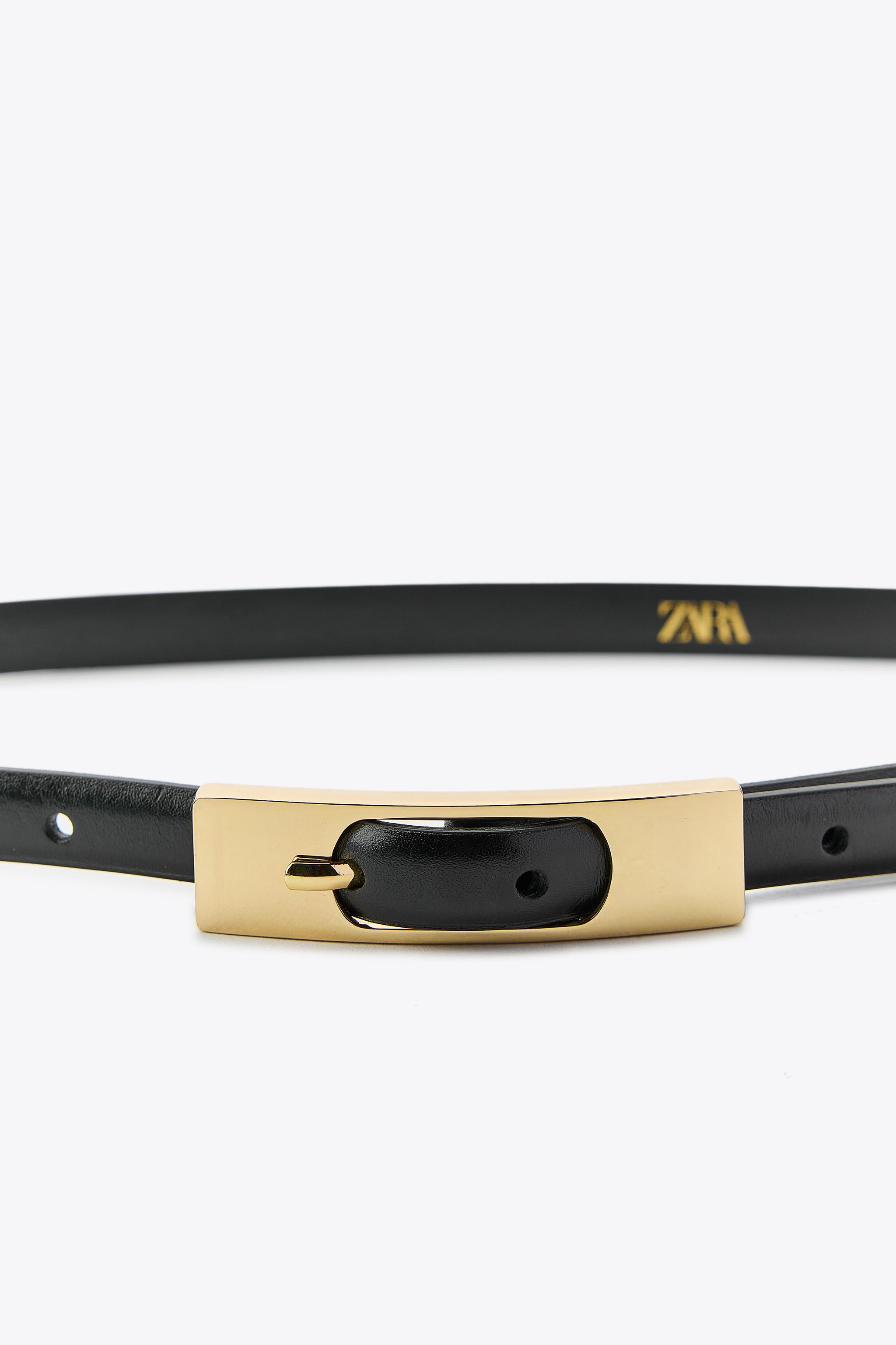THIN BELT WITH RECTANGULAR BUCKLE | Zara US
