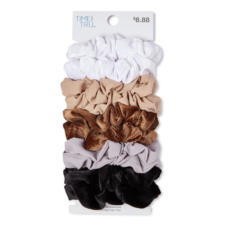Time and Tru Neutral Hair Tie Set, 10-Pack | Walmart (US)