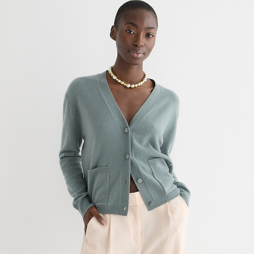 Cashmere patch-pocket cardigan sweater | J. Crew US